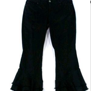 NWT Womans stretch double flared leg jeans